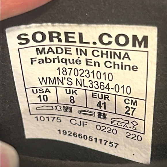 Sorel Joan Of Arctic Women's Black Leather Ankle Boots Size 10 - Picture 10 of 16